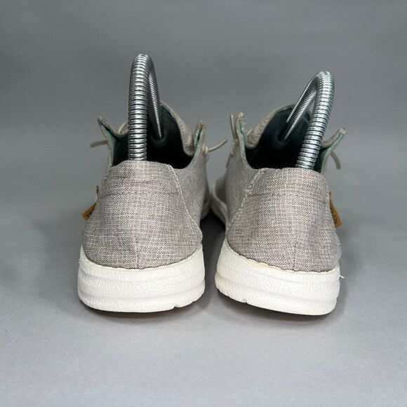 Hey Dude Women's Size 6 Wendy Chambray Beige Canvas Slip On Shoes - Picture 5 of 11